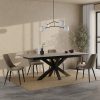 Heaven 8-10 Seat Extendable Dining Table, White Ceramic