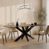 Heaven 8 Seat Dining Table, Dark Grey Ceramic