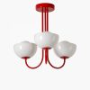 houseof 3 Light Bowl Ceiling Light, Jam Red