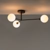 houseof 3 Light Flush Ceiling Light, Charcoal