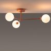 houseof 3 Light Flush Ceiling Light, Pink