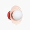 houseof Pleated Flush Wall & Ceiling Light, Red