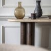 Inca Console Table, Dark Mango Wood & Travertine