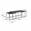 Infinity Set of 3 Nesting Coffee Tables, Black Marble Effect