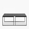 Infinity Set of 3 Nesting Coffee Tables, Black Marble Effect