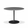 Isla 4 Seat Round Dining Table, Grey Ceramic