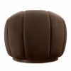 Ivy Swivel Armchair, Mocha Brown Sustainable Velvet