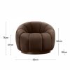 Ivy Swivel Armchair, Mocha Brown Sustainable Velvet