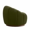 Ivy Swivel Armchair, Olive Green Sustainable Velvet