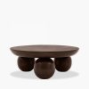Kamila Round Coffee Table, Dark Mango Wood
