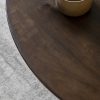 Kamila Round Coffee Table, Dark Mango Wood