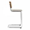 Kenton Bar Stool, Speckled Stone Sustainable Boucle & Chrome