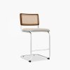Kenton Kitchen Stool, Speckled Stone Sustainable Boucle & Chrome