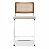 Kenton Kitchen Stool, Speckled Stone Sustainable Boucle & Chrome