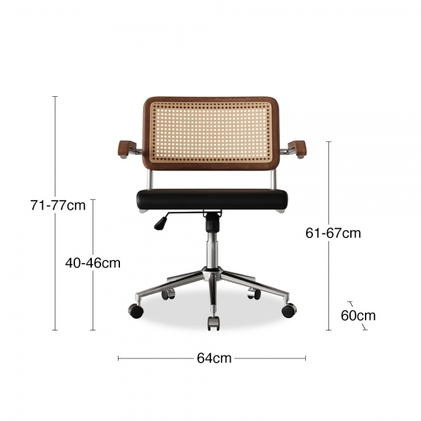 Kenton Office Chair, Vintage Black