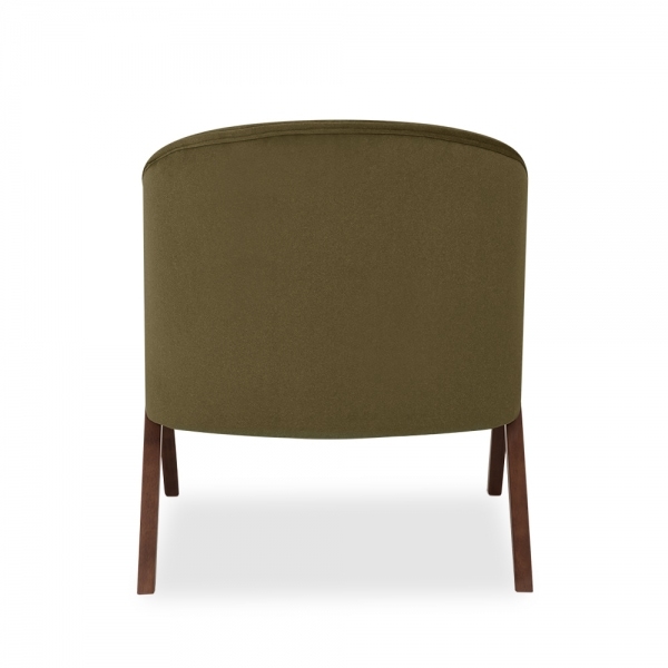 Kira Accent Chair, Moss Green Sustainable Mohair Velvet