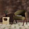 Kira Accent Chair, Moss Green Sustainable Mohair Velvet