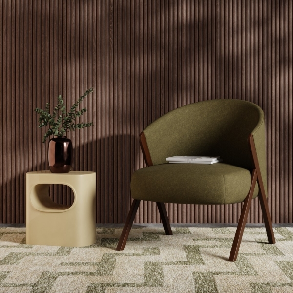 Kira Accent Chair, Moss Green Sustainable Mohair Velvet