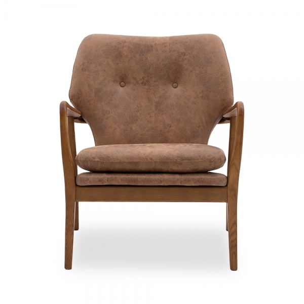 Lisbet Armchair, Brown Leather