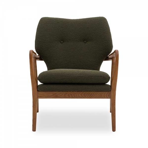 Lisbet Armchair, Green Boucle