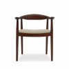 Luma Carver Dining Chair, Speckled Stone Sustainable Boucle & Walnut