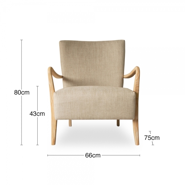 Lyall Armchair, Natural Linen