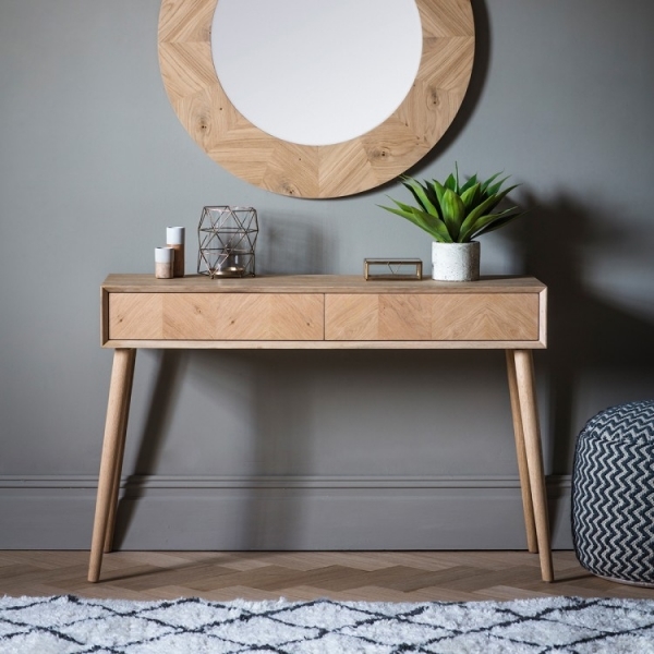 Lysia Console Table, Oak