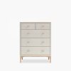 Mabel Chest of Drawers, Light Oak & Taupe