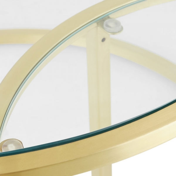 Madison Set of 2 Nesting Coffee Tables, Brass