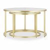 Madison Set of 2 Nesting Coffee Tables, Brass