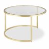 Madison Set of 2 Nesting Coffee Tables, Brass