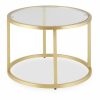 Madison Set of 2 Nesting Coffee Tables, Brass