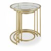 Madison Set of 3 Nesting Side Tables, Brass