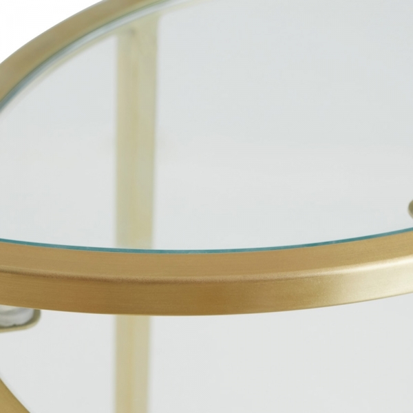 Madison Set of 3 Nesting Side Tables, Brass