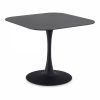 Malta 4 Seat Square Dining Table, Black Ceramic