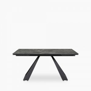 Malton 6-10 Seat Extendable Dining Table, Black Sintered Stone