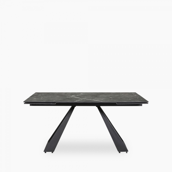 Malton 6-10 Seat Extendable Dining Table, Black Sintered Stone