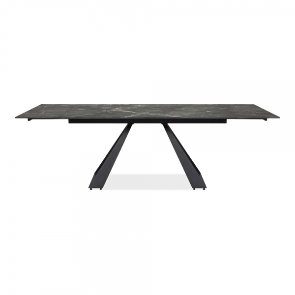 Malton 6-10 Seat Extendable Dining Table, Black Sintered Stone