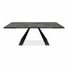 Malton 6-10 Seat Extendable Dining Table, Black Sintered Stone