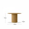 Marcel 4 Seat Round Dining Table, Oak