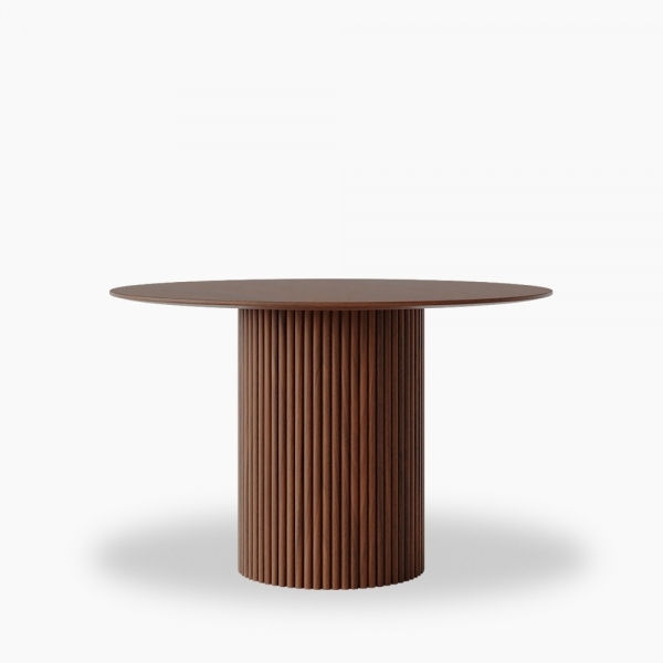 Marcel 4 Seat Round Dining Table, Walnut