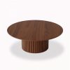 Marcel Round Coffee Table, Walnut