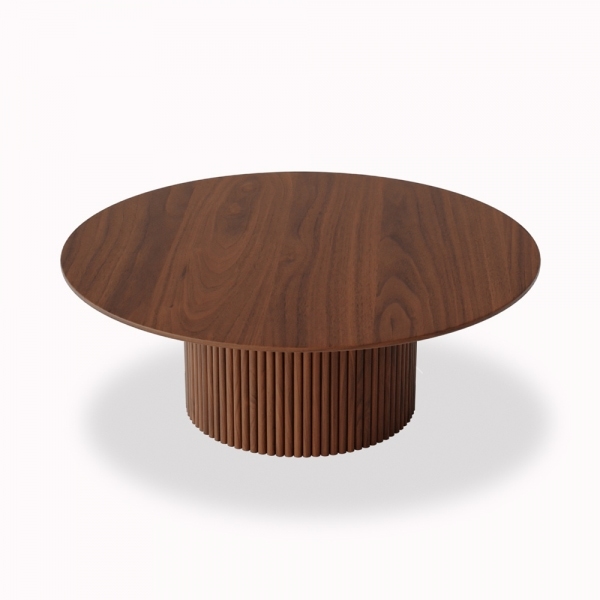 Marcel Round Coffee Table, Walnut