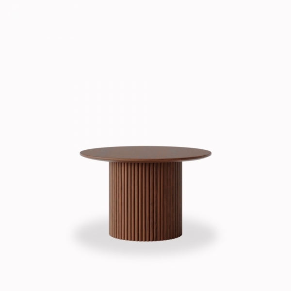 Marcel Set of 2 Round Coffee Tables, Walnut