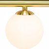 Margot Globe Pendant Light, White Opal & Brass
