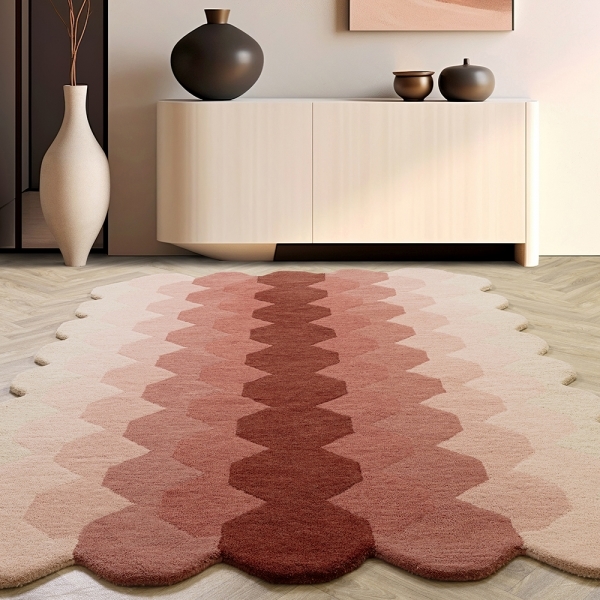 Matrix Hand Tufted Rug, Pink