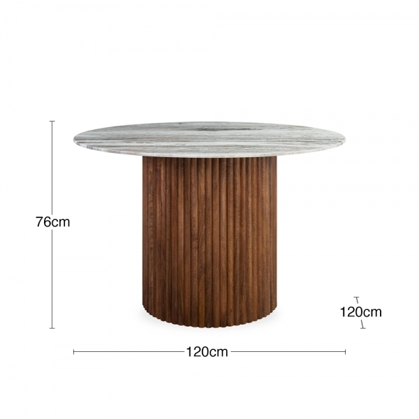 medby-4-seat-round-dining-table-dark-mango-wood-grey-marble-p42517-2845992_image Medby 4 Seat Round Dining Table, Dark Mango Wood & Grey Marble