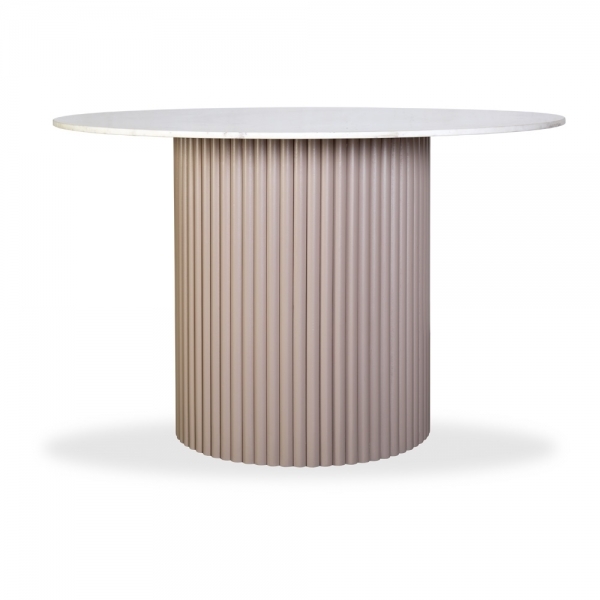 medby-4-seat-round-dining-table-taupe-mango-wood-white-marble-p37873-2774858_image Medby 4 Seat Round Dining Table, Taupe Mango Wood & White Marble