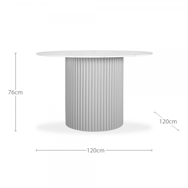 medby-4-seat-round-dining-table-taupe-mango-wood-white-marble-p37873-2776200_image Medby 4 Seat Round Dining Table, Taupe Mango Wood & White Marble