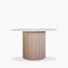medby-4-seat-round-dining-table-taupe-mango-wood-white-marble-p37873-2839299_image Medby 4 Seat Round Dining Table, Taupe Mango Wood & White Marble